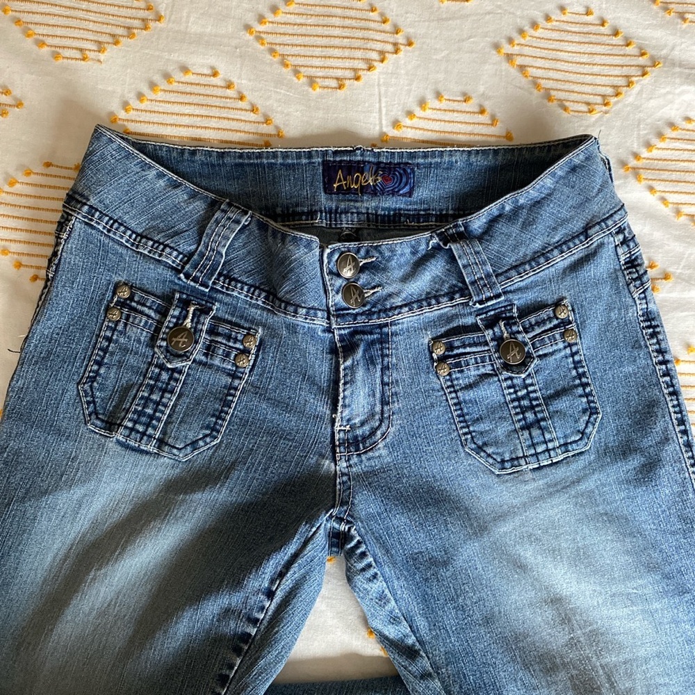 Authentic Y2k Angels denim low rise flare jeans